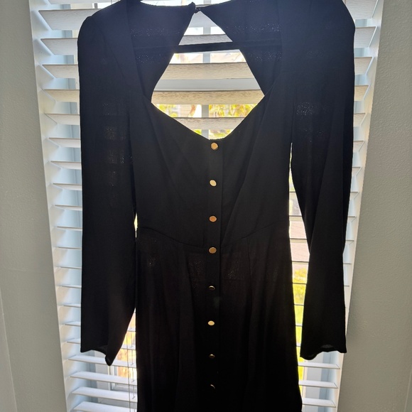 Reformation Indira Dress Black Size 4 - Picture 2 of 7
